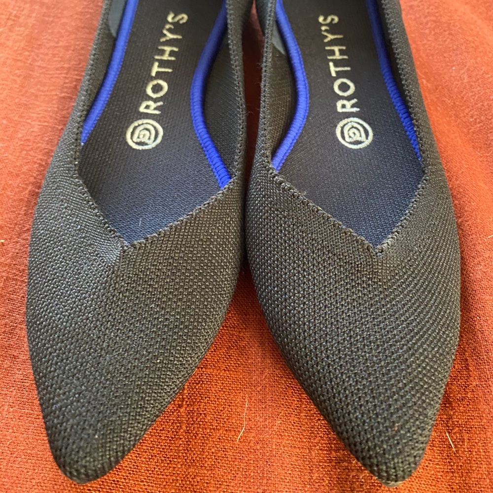 Rothy's Black and Blue Flats